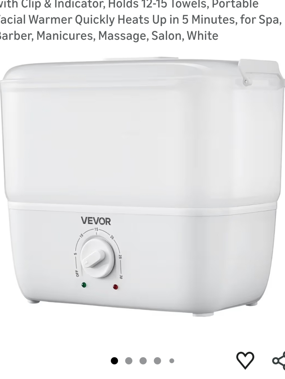VEVOR Hot Towel Warmer, 1.1 gal Small Towel Steamer